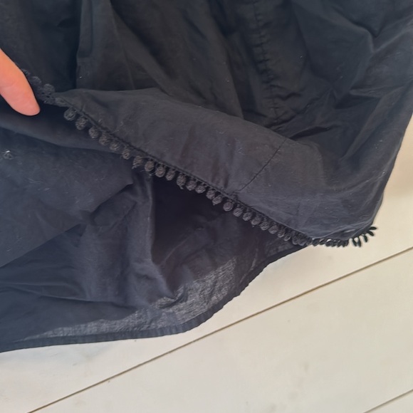 J.CREW Black Flutter Sleeve Crocheted Lace Cotton Shirt Top Size S - Picture 4 of 6